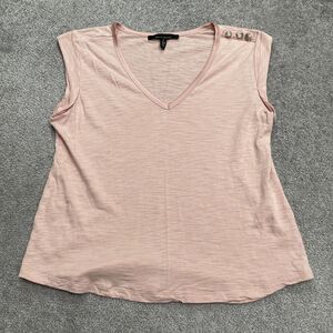 White House Black Market Sleeveless Comfort Tank Top Womens Medium Pale Pink